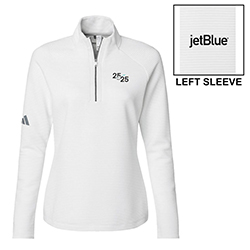 LADIES ADIDAS SPACER 1/4 ZIP PULLOVER