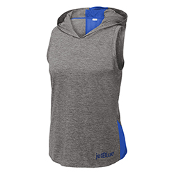 LADIES TRI-BLEND WICKING DRAFT HOODIE TANK