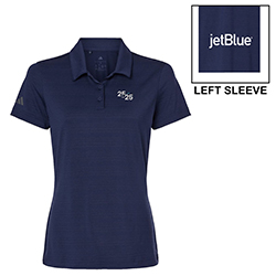 LADIES ADIDAS TEXTURED STRIPE POLO